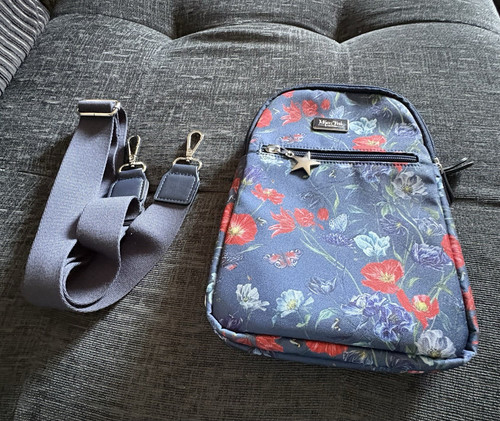 Mia tui navy - floral, crossbody