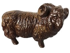 A Japanese late 20th Century Bizen Statue  of a Goat by Toho Kimura