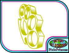 Knuckle Brass F Vinyl Sticker