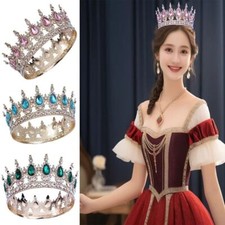 Baroque Pageant Crowns Bridal Crowns Crystal Queen Princess Tiara For Women Girl