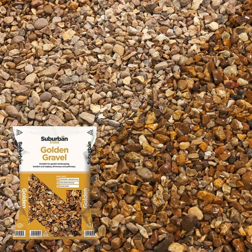 Golden gravel 20kg decorative - gravel,