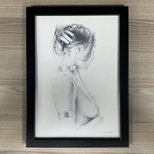 1982 PROFILE BY BORIS VALLEJO, FRAMED VINTAGE EROTIC FANTASY ART. MIRAGE.