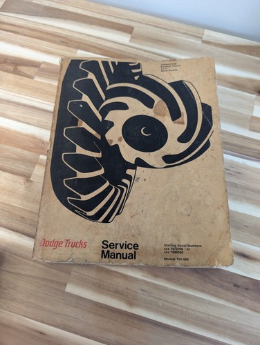 Dodge truck service manual - truck,
