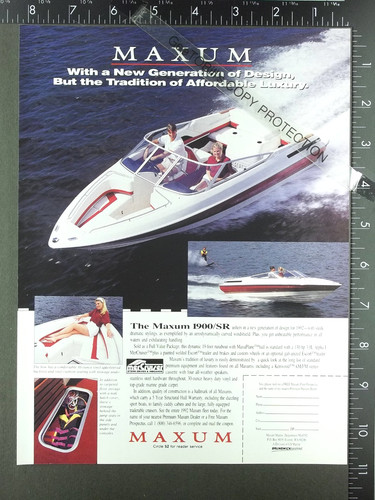 1992 advertisement for maxum - 1992,