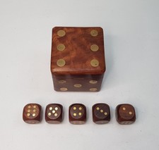 INDIAN ROSEWOOD DICE HINGED