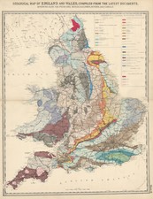 Geological map of England and