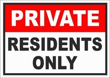 PRIVATE RESIDENTS ONLY parking