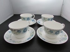 4 x Wedgwood - Clementine - Tea Cups & Saucers  - New
