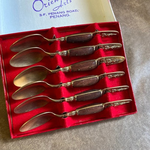 Set boxed bronze plated - of, 6