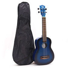 Handcrafted Blue Sunburst Ukulele (4-String) – Lightweight & Travel-Ready