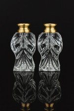 Vintage Waterford Crystal Door Knobs Pair with Brass Fittings Original Stick