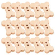 200 Pcs Wooden Bone Shape