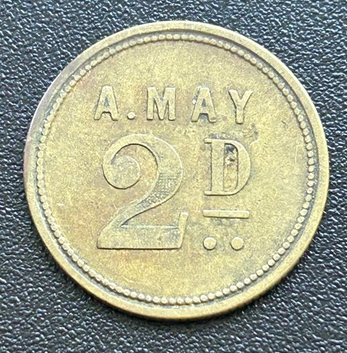 Antique market token a may - market,