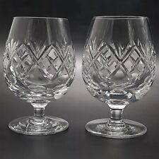 Webb Corbett Lead Crystal Brandy Glasses 150ml Pair of Georgian Pattern SECONDS