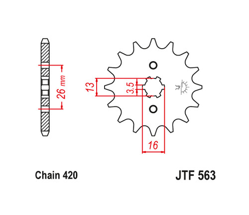 Front sprocket 12t tooth - jt,