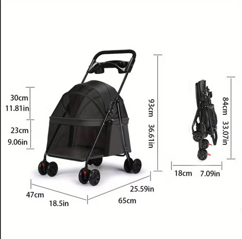 Black portable pet - black,