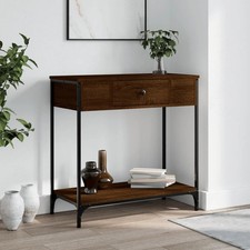 Console Table Brown Oak