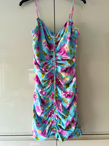 Zara blue floral cowl - blue,