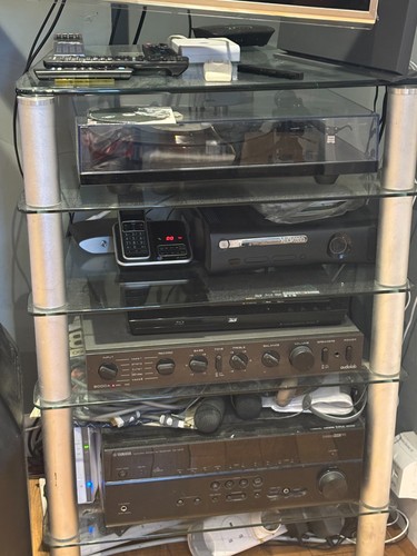 Hifi rack stand glass shelf - hifi,