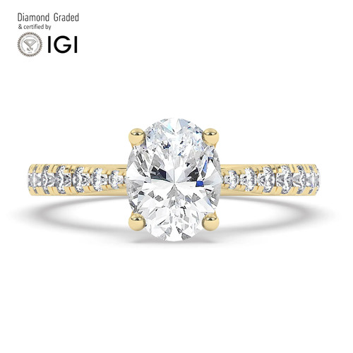 Oval diamond engagement - oval, ring
