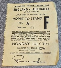 USED CRICKET TICKET ** ENGLAND