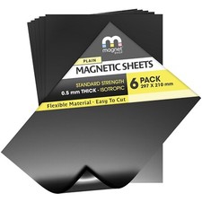 6 Magnetic Sheets A4 0.5mm for
