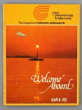 ORION AIRWAYS AIRLINE INFLIGHT MAGAZINE 1984-85 BOEING 737-200 CABIN CREW