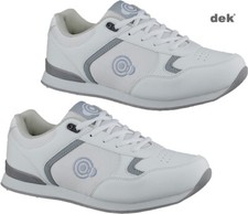 Ladies Bowling Lace Up Walking Lawn Bowls Grass White Trainers Indoor Shoes