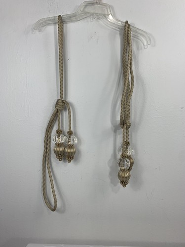Curtain drapery tie backs - backs, gold