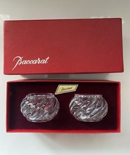 Baccarat Crystal Napkin Ring Holder X2 New
