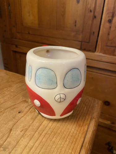 Red camper van - vw,