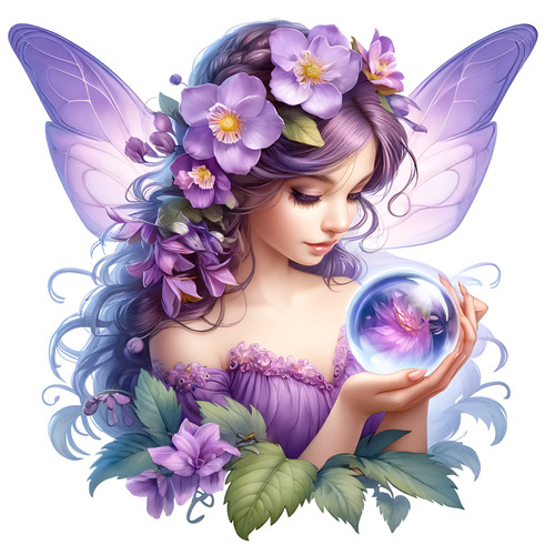 Violet fairy flower vinyl - fairy,