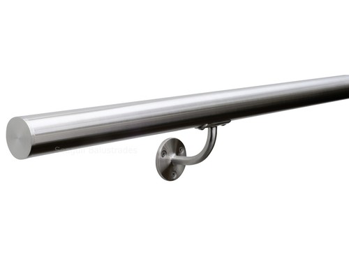 Brushed satin stair handrail - satin,