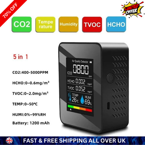 6in1 air quality - monitor, home