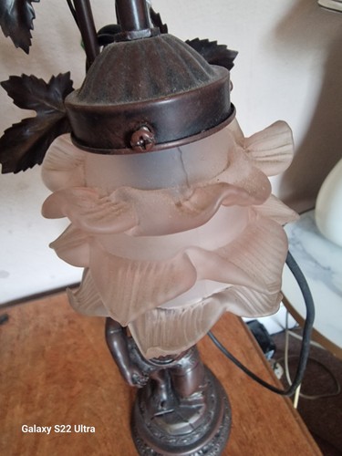 Bronze marble figural angel - &,