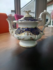 ANTIQUE HAND PAINTED TEAPOT