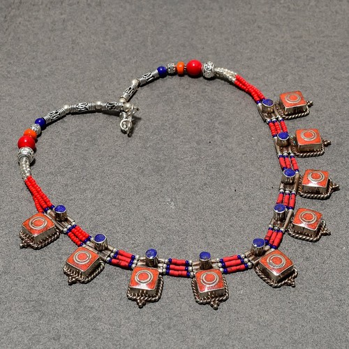 Red coral lapis lazuli - red,