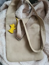 Radley Real Leather Crossbody Messenger Shoulder bag Beige Medium 