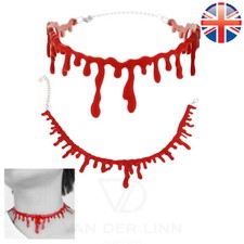 VDL 1~4X Halloween Blood Drip Choker Necklace Gothic Horror Party