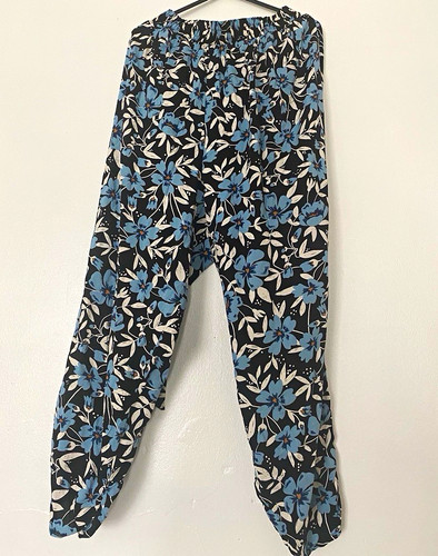 Black blue white floral - tu, black/blue/white