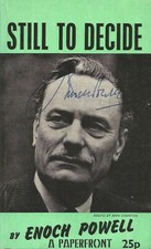 ENOCH POWELL Signed Leaflet - Controversial British Politician - 7"x4" reprint