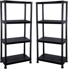 2 x 4 Tier Heavy Duty Black