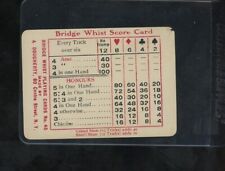 Bridge Whist Playing Cards Score Card