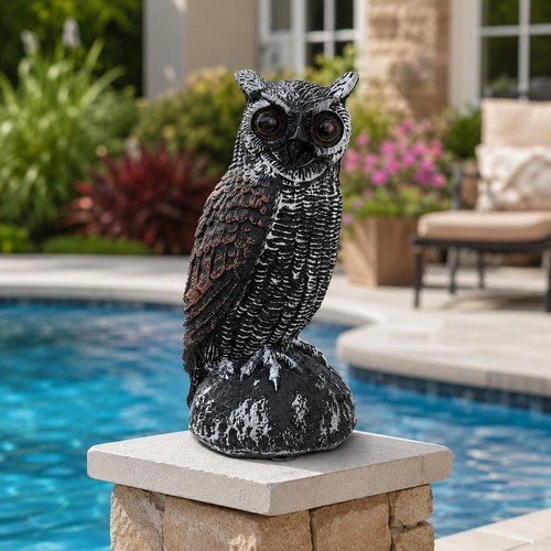 Solar powered owl decoy - solar,