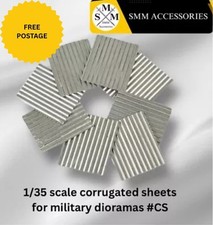 1/35 Scale Military Model Diorama Accessories. 8 Corrugated Metal Sheet #CS1