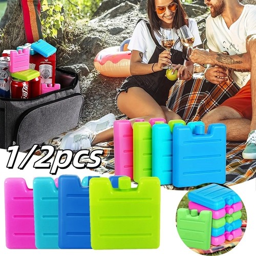 Small mini freezer blocks ice - blocks,