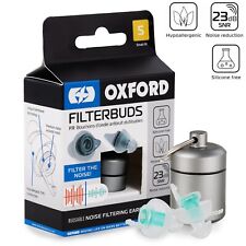 Oxford Motorcycle Helmet FilterBuds Reusable Hypoallergenic Ear Plugs Case Small