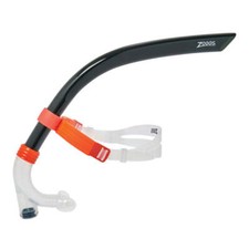 Zoggs Centre Line Training Snorkel Black & Orange Swimming Front Facing Pool Sea