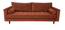 Scott  Brick Velvet 3 Seater