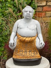 Sumo wrestler statue Concrete sumo man figurine Zen garden decoration Yard art